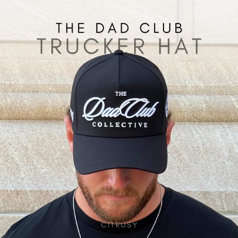 CITRUSY Athletic Trucker Golf Hat | Performance Mens 5 Panel Hat | Cool Breathable Waterproof Sweat Proof Workout Running Cap | Golf Gear Accessories | A Frame Rope Snapback Adjustable Hat (Dad Club | Black) - Image 4