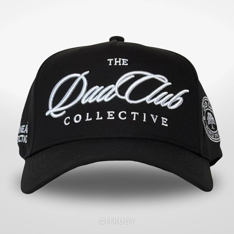 CITRUSY Athletic Trucker Golf Hat | Performance Mens 5 Panel Hat | Cool Breathable Waterproof Sweat Proof Workout Running Cap | Golf Gear Accessories | A Frame Rope Snapback Adjustable Hat (Dad Club | Black) - Image 2