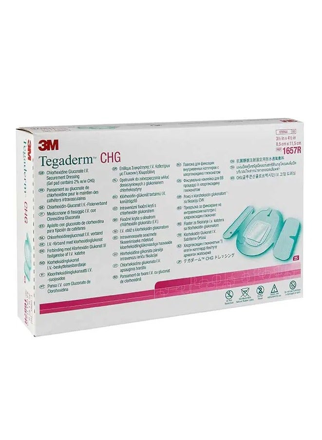3M 5 Count 3M Tegaderm CHG Chlorhexidine Gluconate IV Secure Dressing ...