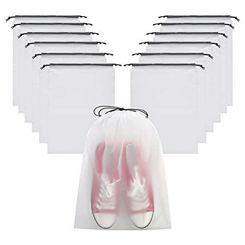 Vorspack Transparent Shoe Bags for Travel Large Clear Shoes Organizers Storage Pouch with Rope for Men and Women 13 Pack - Image 1
