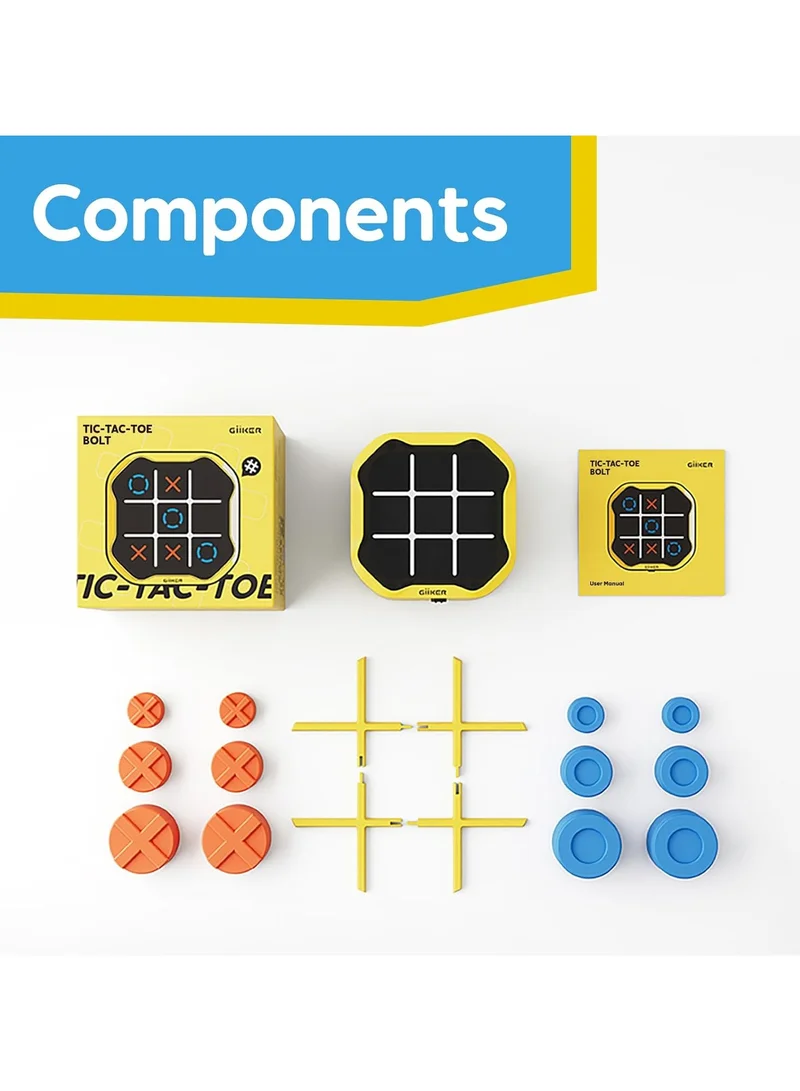 Giiker GiiKER Tic Tac Toe Bolt Game, 3 in 1 Handheld Puzzle Game Console, Travel Games, Fidget Toy Board Games for Kids and Adults, Birthday Gifts