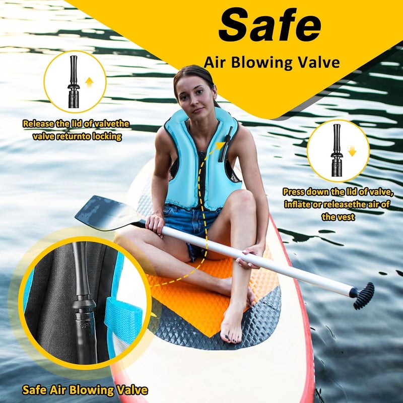 Soly Inflatable Snorkel Vest for Adults，Snorkeling Vest，Snorkeling Vest for Kayaking Canoeing Water Sports Safety. - Image 3