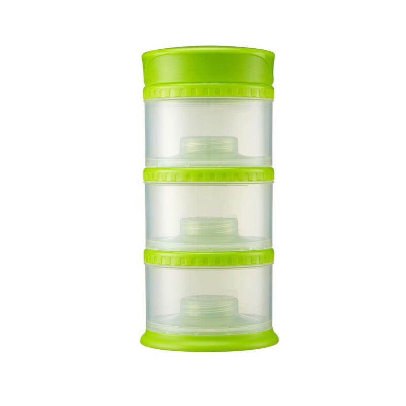 Innobaby Packin Smart Stackable and Portable Storage System for Formula Liquid Baby Snacks and More 3 Stackable Cups in Lime BPA Free 12 Ounce