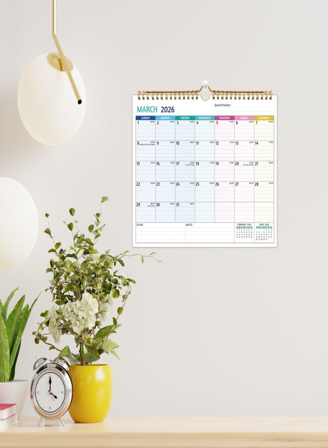 BowCuk Wall Calendar 2026-2027 - 2 Year Calendar 2026-2027, 11 x 8.5 In, Jan 2026 - Dec 2027, 2026 Calendar 24 Months, Small Monthly Calendar 2026, with Ruled Blocks, Thick Paper, Holidays, To-dos ＆ Notes - Image 2