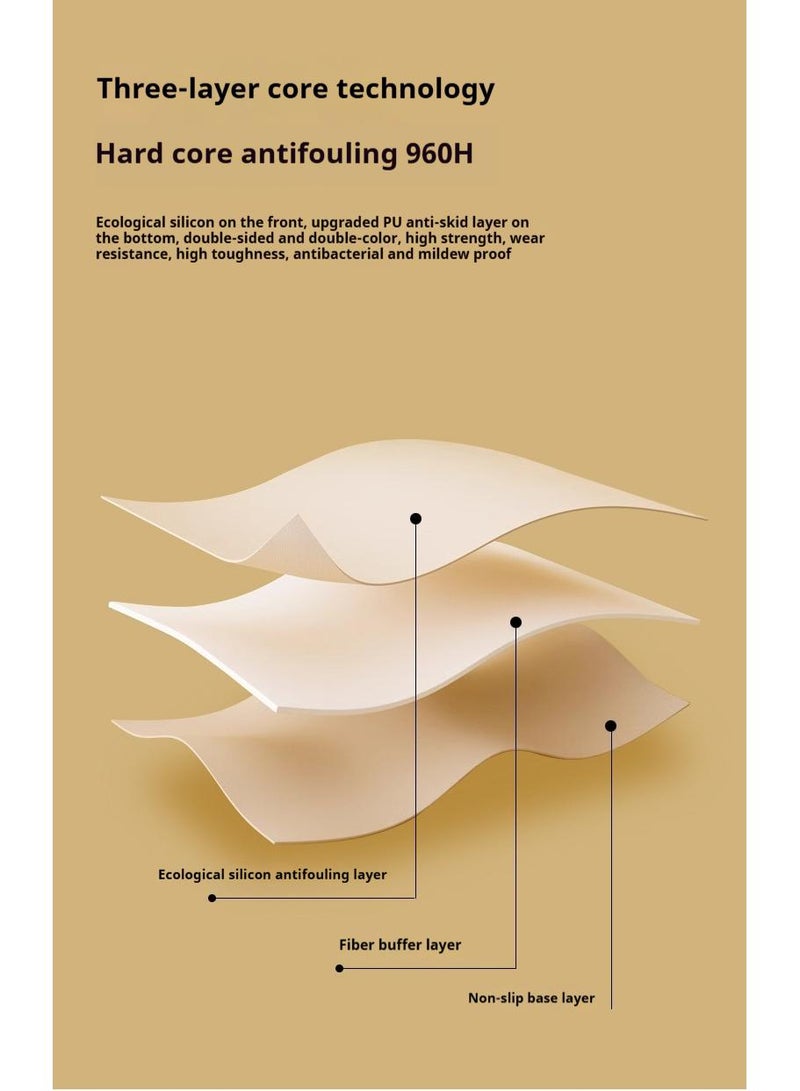 الأزرق جي دبليو 1.6mm سميكة المنزلية مكتب المطبخ سيليكون الجدول حصيرة للماء مضادة للنفط وسادة طاولة الشاي مقاومة للحرارة والعزل الحراري حماية سطح المكتب حصيرة - Image 4