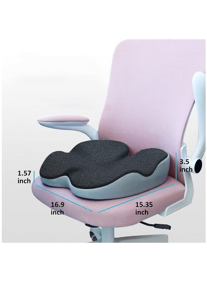 Arabest Seat Cushion, Non-Slip Chair Cushion with Memory Foam, Tailbone Cushions for Pressure Relief, Computer & Car Seat Cushion (Grey) - Image 2