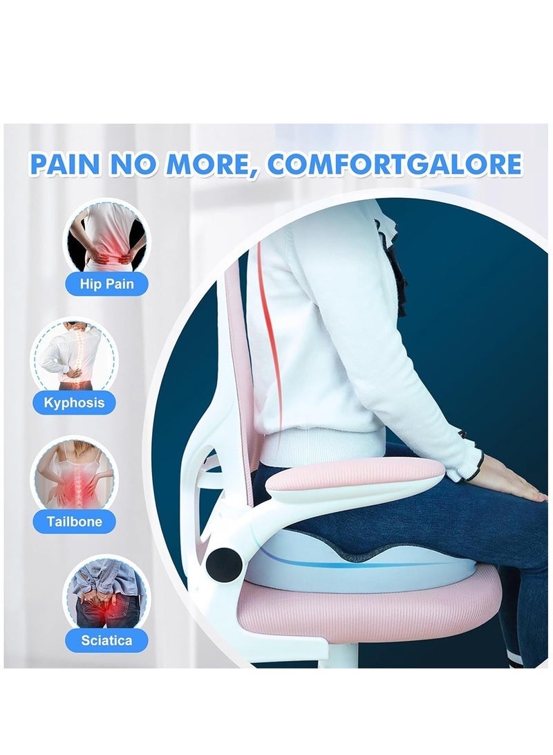 Arabest Seat Cushion, Non-Slip Chair Cushion with Memory Foam, Tailbone Cushions for Pressure Relief, Computer & Car Seat Cushion (Grey) - Image 5