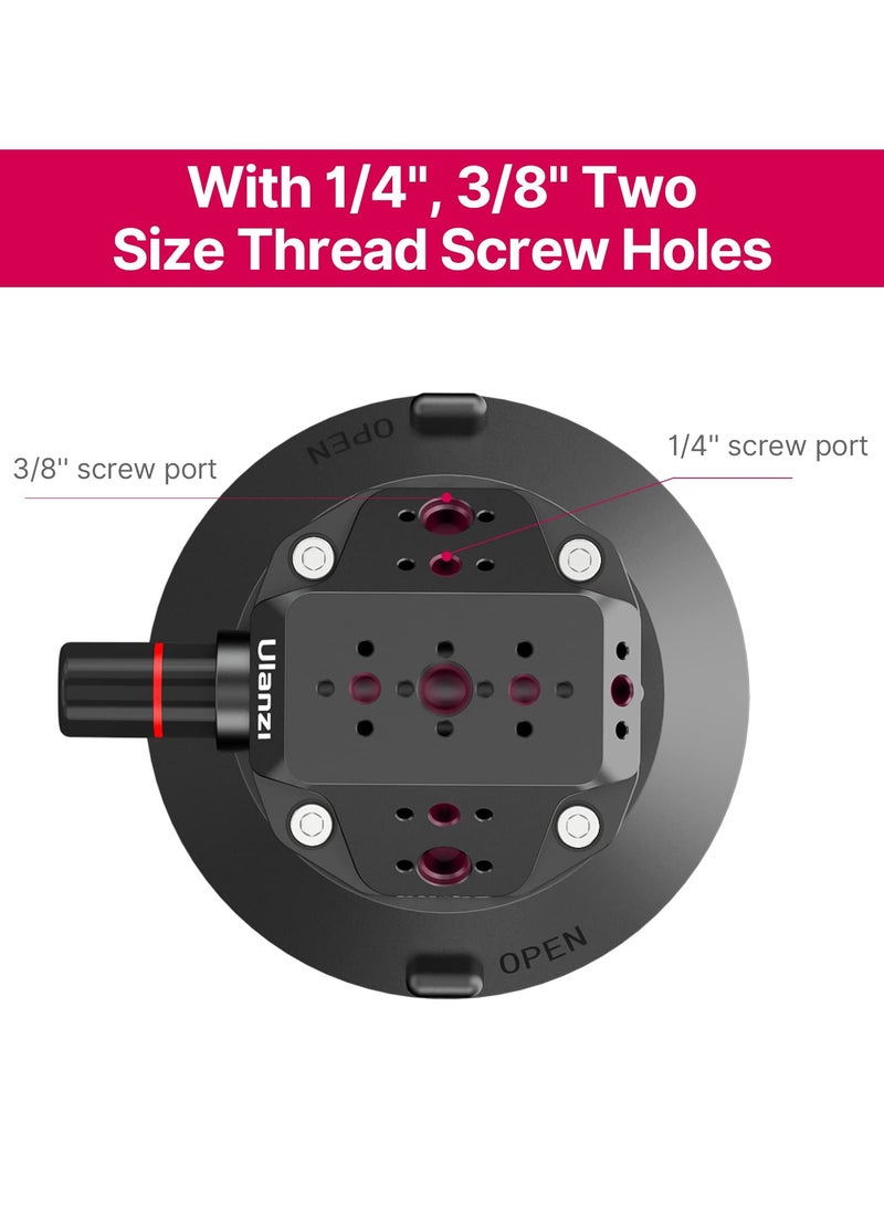 Ulanzi Camera Suction Cup Mount for Action Camera - ULANZI SC-02 4.5in Pump-actived Vacuum Suction Mount w Quick Release NOTA Magic Arm Car Boats Windshield & Window Mount for Nikon Canon Sony DSLR - Image 4