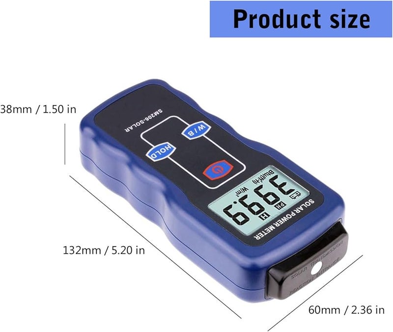 SM206 مقياس الطاقة الشمسية جهاز اختبار شدة الضوء مع وظيفة تثبيت البيانات - Image 5