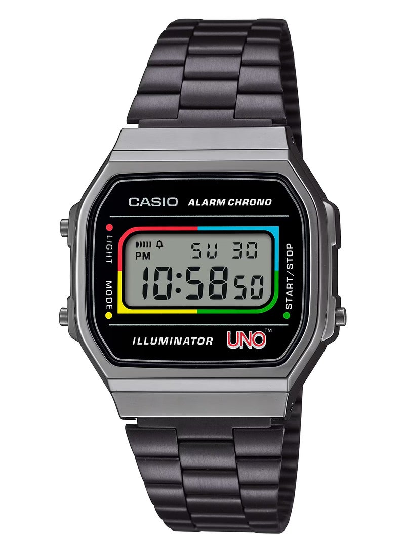 CASIO UNO™ collaboration model Vintage Stainless Steel Watch A168WEUC-1A - Image 1