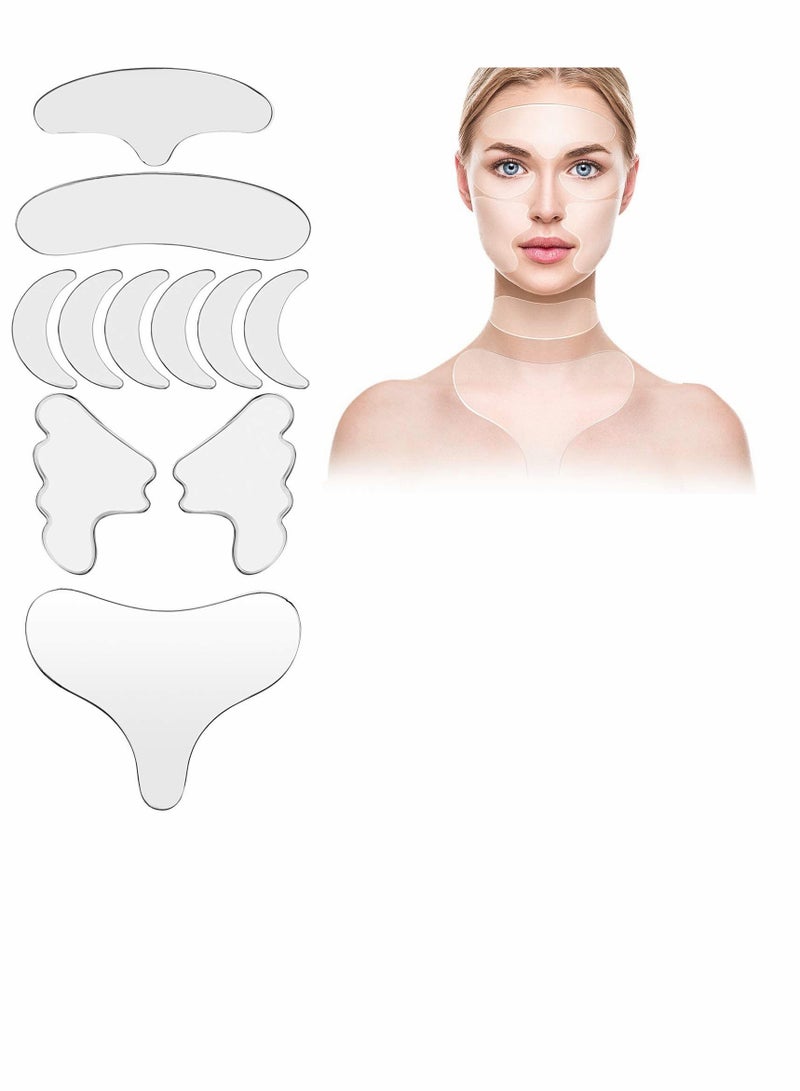 Generic Reusable Silicone Wrinkle Pads for Face and Chest, Neck and Forehead Patches, Perfect Anti-Aging Solution, Ideal Valentine's Gift  - Image 1