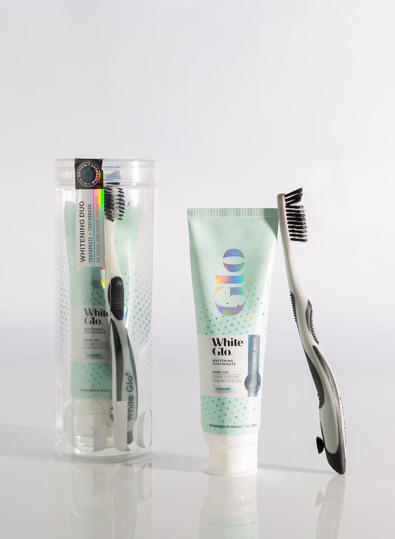 وايت غلو وايت جلو معجون أسنان وفرشاة وايت جلو ألتيميت وايت ديو 150 جم - Image 2