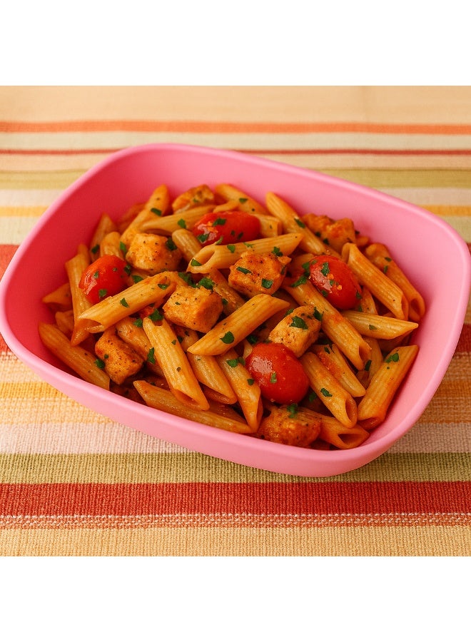 فافيلا طبق بولة مستطيل من البلاستيك عالي الجودة  -كود 1052-لون روز - Image 2