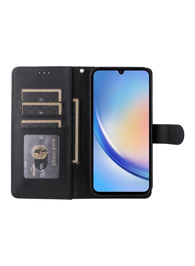 S-TOP Case For Samsung Galaxy A34 5G Diamond Lattice Leather Flip Phone Case - Image 4