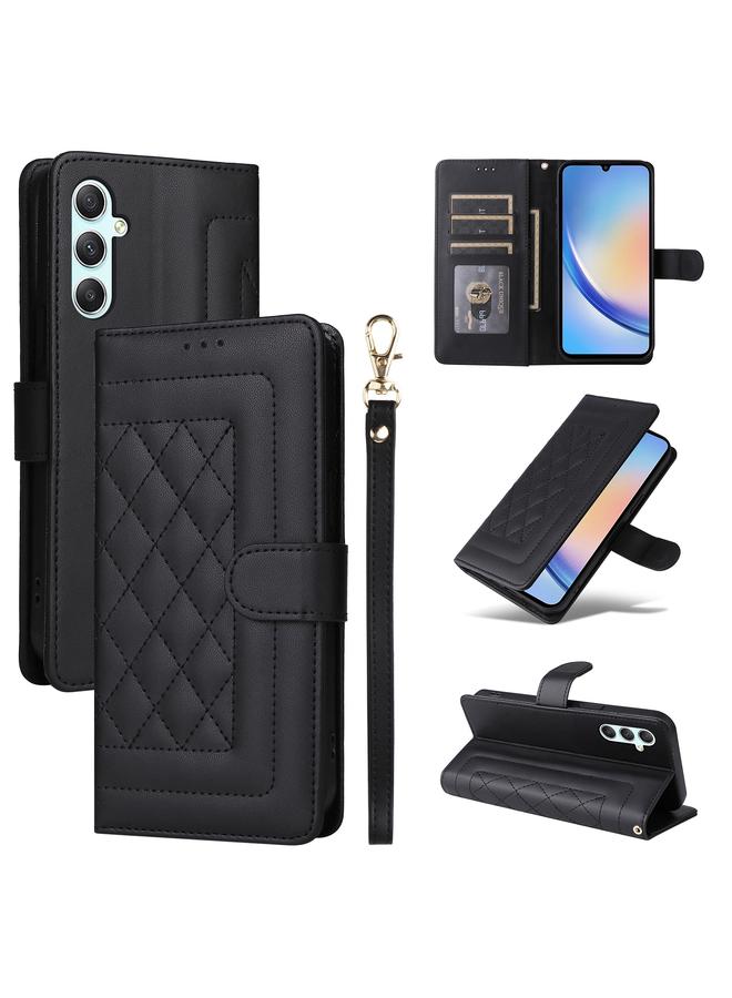 S-TOP Case For Samsung Galaxy A34 5G Diamond Lattice Leather Flip Phone Case - Image 1