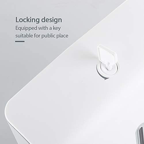 AMJ AMJ Wall Mounted ABS Toilet Paper Holder Bathroom Hand Towel Dispenser Tissue Box Acrylic Toilet Paper Holder (Lid Included) (1) - Image 5