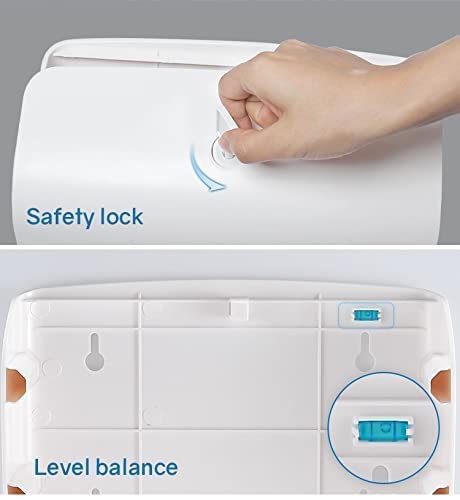 AMJ AMJ Wall Mounted ABS Toilet Paper Holder Bathroom Hand Towel Dispenser Tissue Box Acrylic Toilet Paper Holder (Lid Included) (1) - Image 3