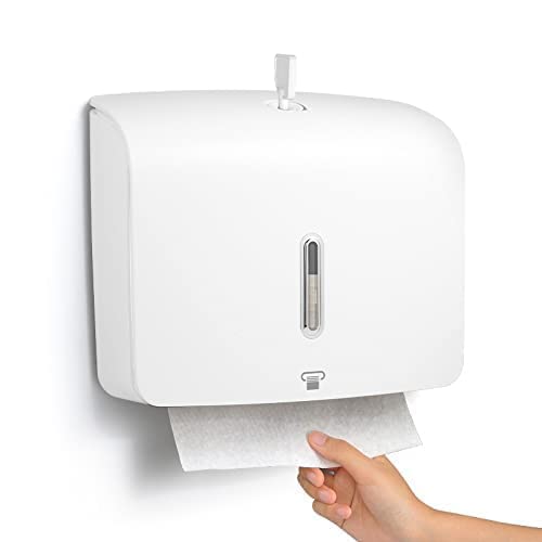 AMJ AMJ Wall Mounted ABS Toilet Paper Holder Bathroom Hand Towel Dispenser Tissue Box Acrylic Toilet Paper Holder (Lid Included) (1) - Image 1