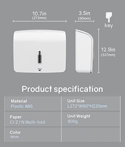 AMJ AMJ Wall Mounted ABS Toilet Paper Holder Bathroom Hand Towel Dispenser Tissue Box Acrylic Toilet Paper Holder (Lid Included) (1) - Image 4