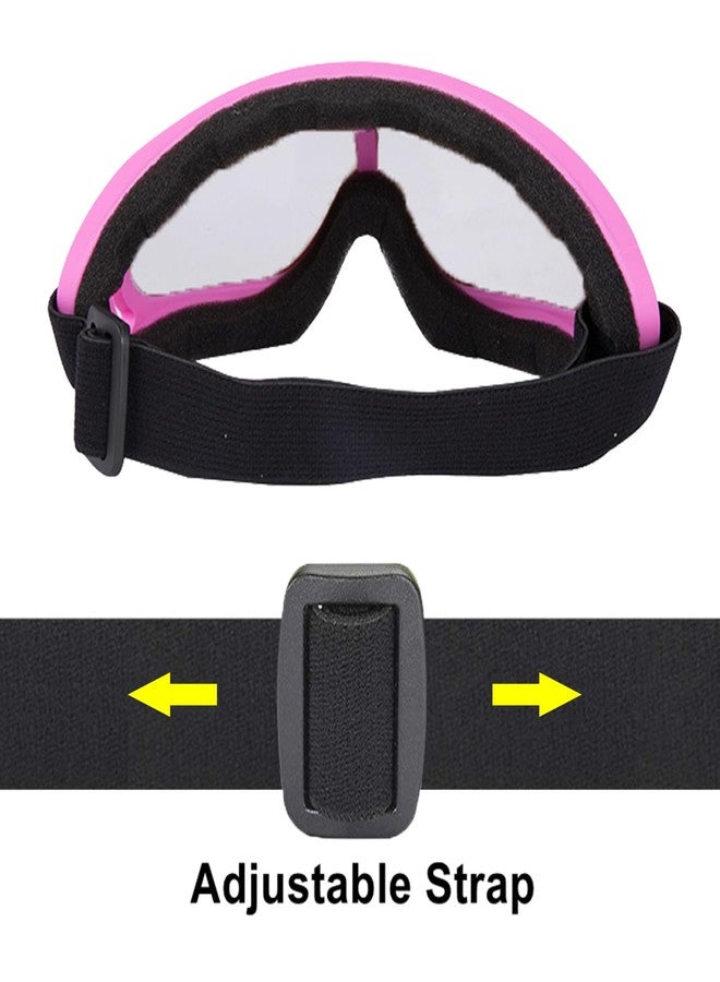 LJDJ Motorcycle Goggles,4 Pack Dirt Bike ATV Motocross Riding Offroad Protective with 4 Pack Neck Breathable Bandana Mask (Light Pink+Rose Pink) - Image 5