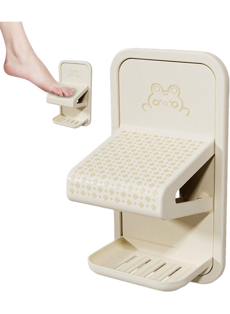 سيوسي Shower Foot Rest, Shower Shaving Step, Wall-Mounted Foot Rest for Leg Hair Removal, Anti-Slip Bathroom Step Stool for Kids, Seniors, and Adults, Suitable for Tile, Glass, and Apartment Use (White) - Image 1