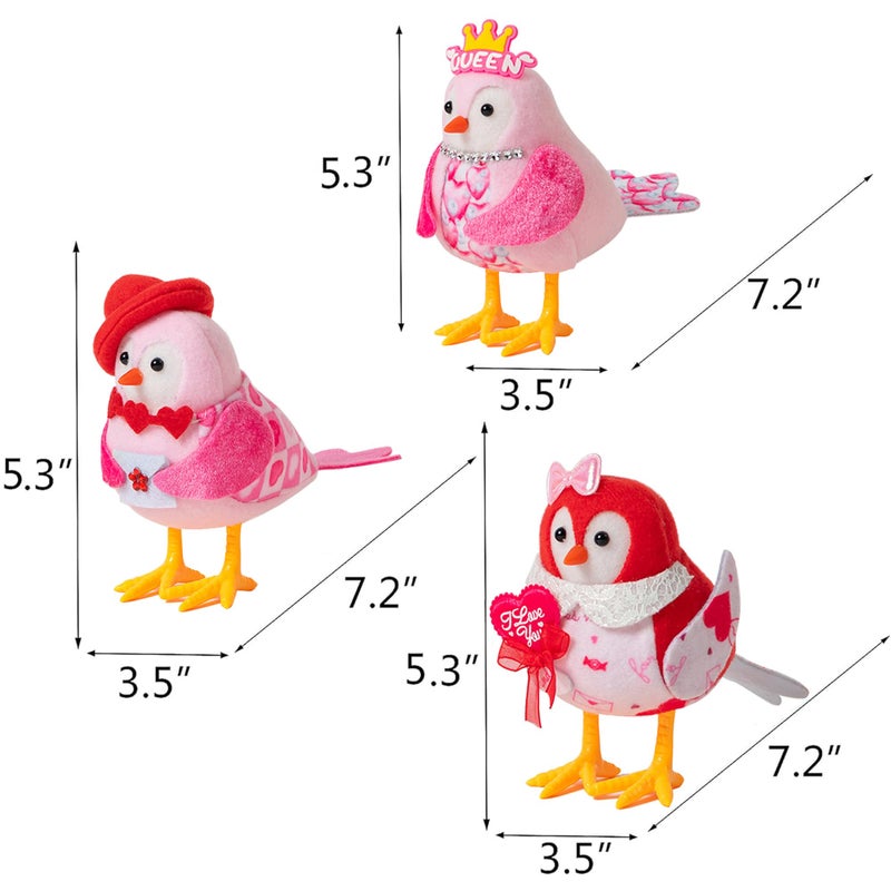 FENGJIDA 3 PCS Decorations Birds,Love Birds Decor Set of 3 Holding Love Sign Birds, Decorations for Home Table Tray Ornaments,Sweet Gifts for Women - Image 2