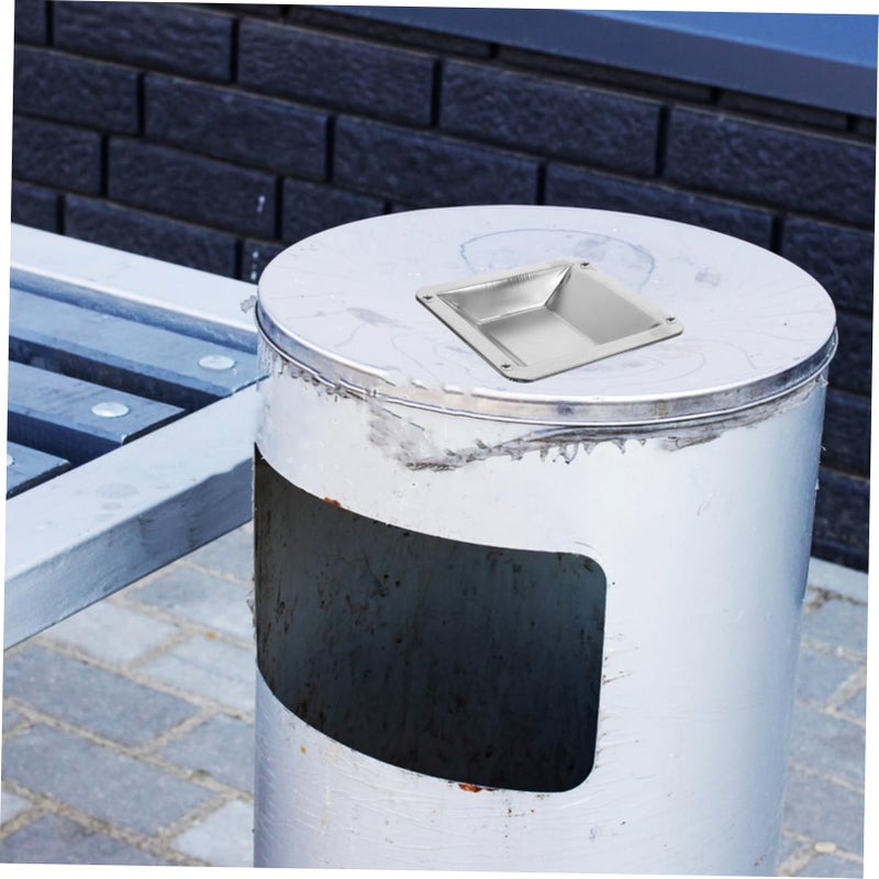 Stainless Steel Outdoor Ashtray With Cigarette Butt Separator For Patio And Garbage Can - Image 5