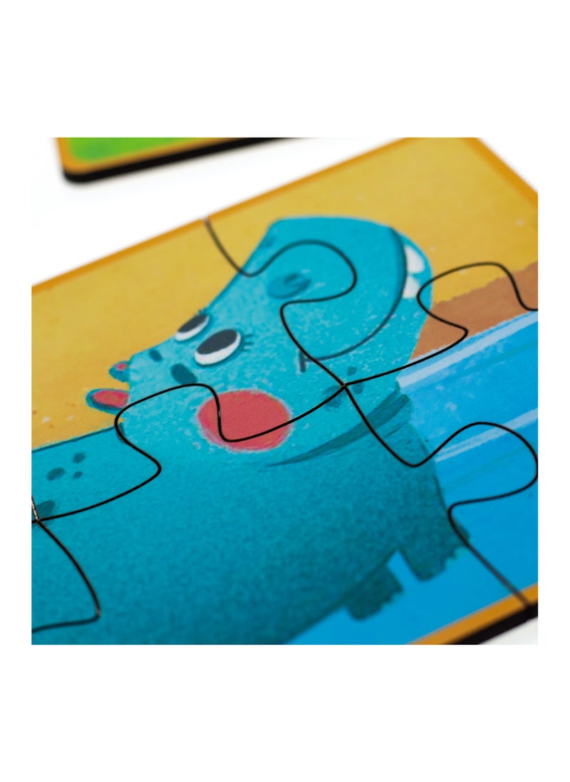 فوفا FOFA Puzzle - فرس النهر الصغير ، الأسد ، لعبة النمر للأطفال  - Image 4