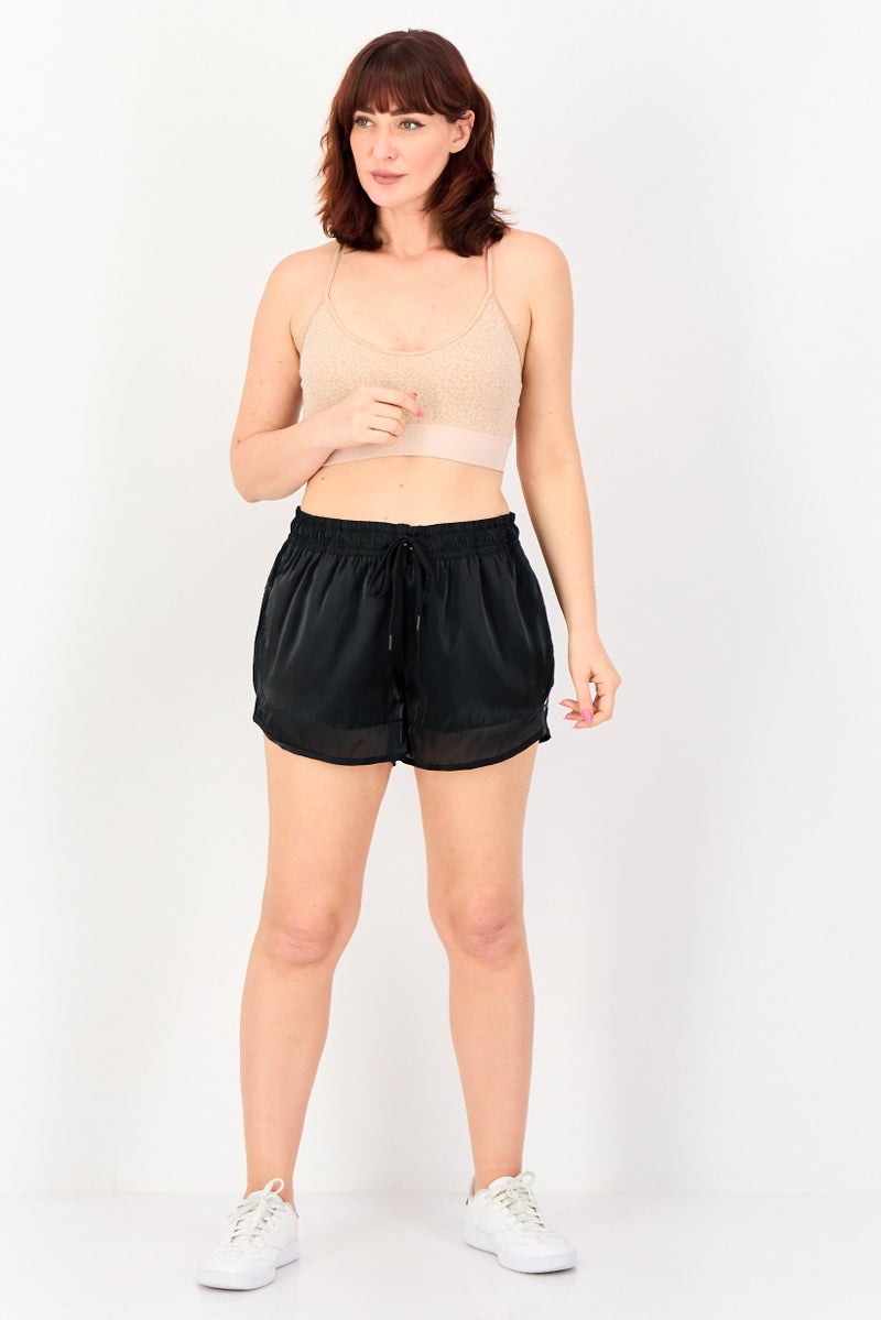 Nike Women Standard Fit Brand Logo Running Shorts, Black - Image 4