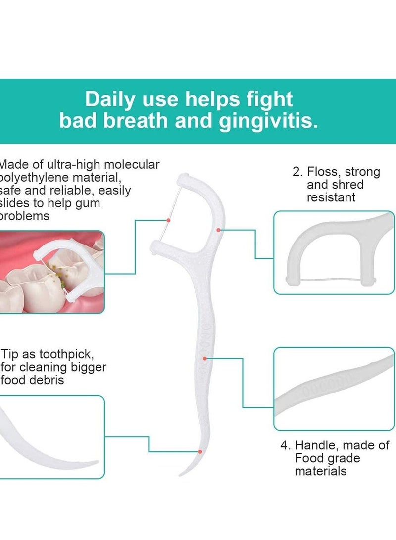 سيوسي 160 قطعة من خيط تنظيف الأسنان ، عصي أسنان بلاستيكية لما بين الأسنان ثلاثية نظيفة ، مسواك مسطح ، خيط تنظيف الأسنان - Image 3