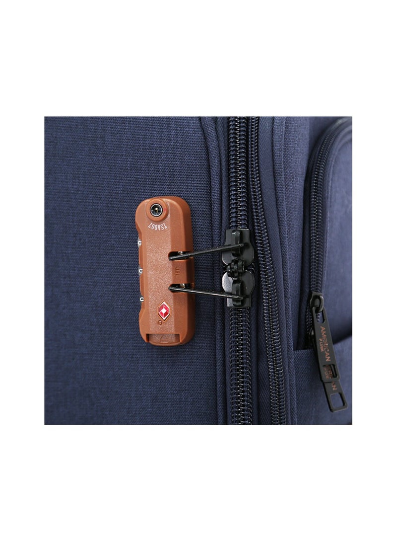 AMERICAN FLYER Softside Luggage Trolley Bag 2 Pieces Set,Navy (S-20",L-28") - Image 4