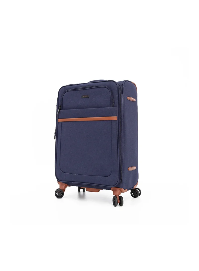 AMERICAN FLYER Softside Luggage Trolley Bag 2 Pieces Set,Navy (S-20",L-28")