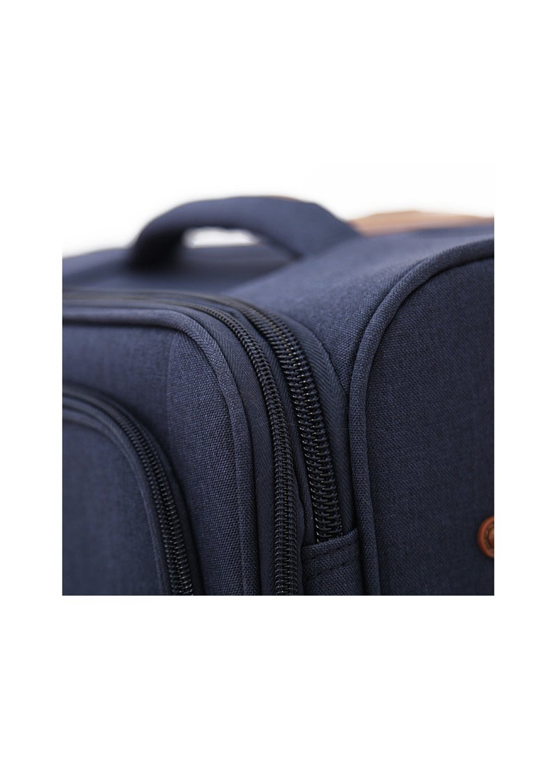 AMERICAN FLYER Softside Luggage Trolley Bag 2 Pieces Set,Navy (S-20",L-28") - Image 3