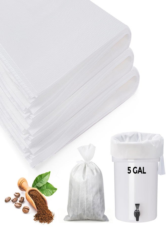 Hogurity 60PCS Commercial Cold Brew Coffee Bags with Drawstring, 20" X 20" Disposable Coffee Filters for 5 Gallon Buckets and Commercial Model Cold Brew Coffee Makers - Image 1
