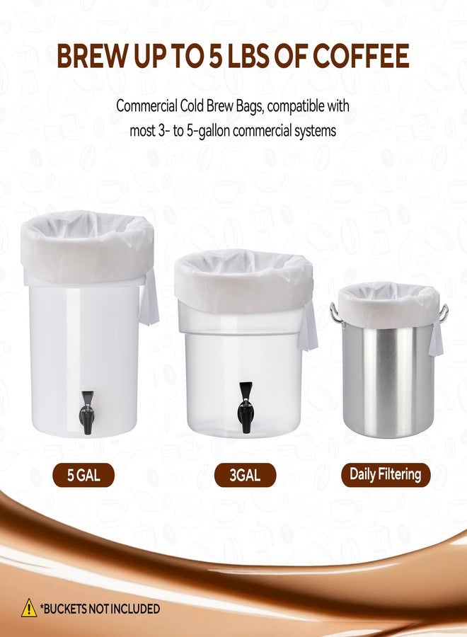 Hogurity 60PCS Commercial Cold Brew Coffee Bags with Drawstring, 20" X 20" Disposable Coffee Filters for 5 Gallon Buckets and Commercial Model Cold Brew Coffee Makers - Image 3