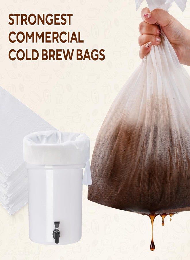 Hogurity 60PCS Commercial Cold Brew Coffee Bags with Drawstring, 20" X 20" Disposable Coffee Filters for 5 Gallon Buckets and Commercial Model Cold Brew Coffee Makers - Image 5