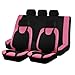Bittwee 9PCS Car Seat Covers Full Set Polyester Washable Vehicle 5Seats Protectors with Headrest Cover Comfortable Automobile Seat Interior Protection Universal for Sedan Truck SUV Pink - Image 2