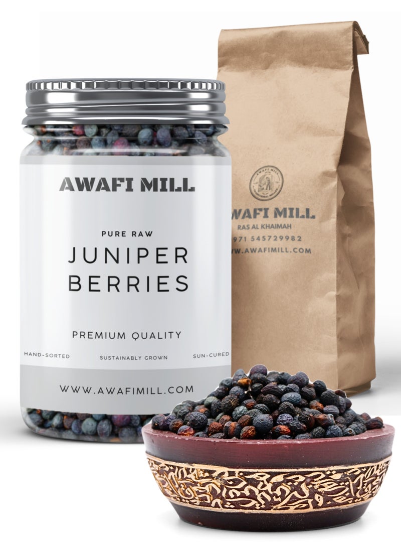 Awafi Mill AWAFI MILL Dried Juniper Berries | Whole Sun-Dried Berries | Bold, Piney Flavor for Culinary & Infusion Use  - Image 1