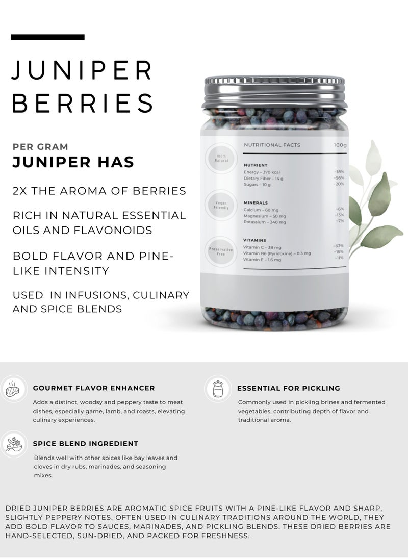 Awafi Mill AWAFI MILL Dried Juniper Berries | Whole Sun-Dried Berries | Bold, Piney Flavor for Culinary & Infusion Use  - Image 2