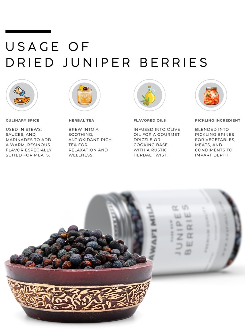 Awafi Mill AWAFI MILL Dried Juniper Berries | Whole Sun-Dried Berries | Bold, Piney Flavor for Culinary & Infusion Use  - Image 3