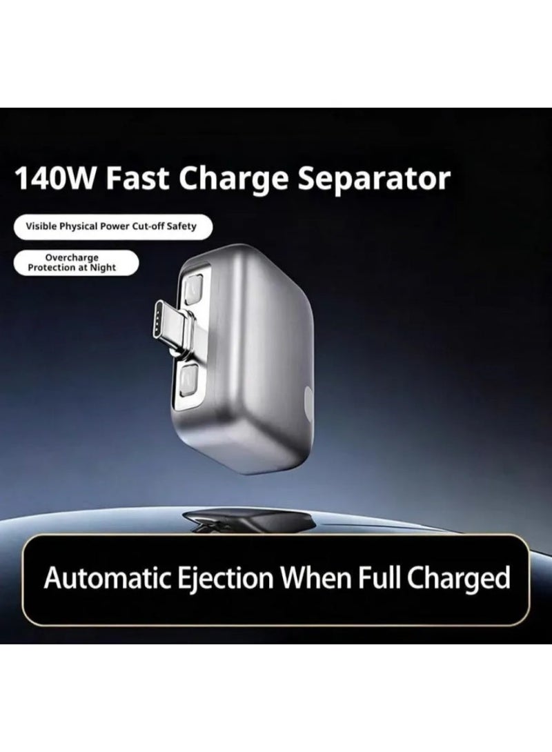 140W Fast Charge Separator, Auto Ejection When Fully Charged, Overcharge Protection, USB-C, Physical Power Cut-off Universal Overcharge Protection Adapter for Phone | WIDGETS MATRIX - Image 3