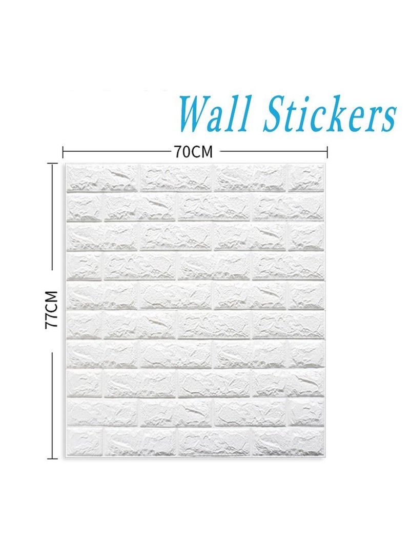 FFD 10pcs Wall Sticker Self Adhesive Wall Panels Waterproof PE Foam White Wallpaper For Living Room TV Wall and Home Decor - Image 5