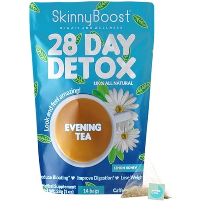 SkinnyBoost Skinny Boost Evening Detox Tea-14 Tea Bags Total, Supports Detox and Cleanse, Reduce Bloating, 100% All Natural, Vegan, Non GMO - Image 1