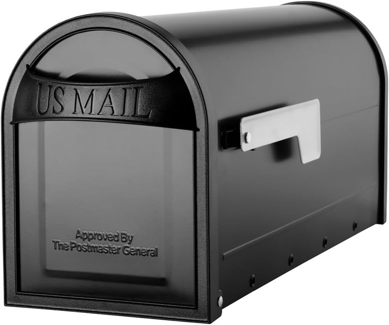 ARCHITECTURAL MAILBOXES 8760B-10 Carlisle Postmount Mailbox, Medium, Black - Image 1