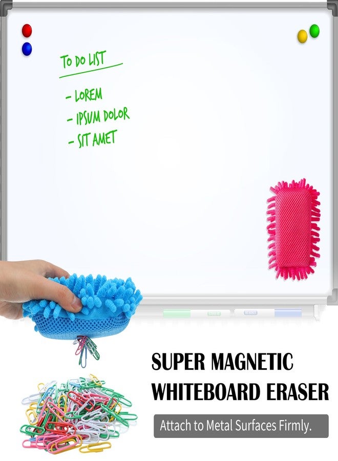 Sherr 36 Pcs Microfiber Shag Magnetic Erasers Bulk Washable Dry Erase Whiteboard Erasers for Whiteboard, Chalkboard, and Memo Boards Marker, Chalk Mark, Office Supplies Adult(Bright Color) - Image 4