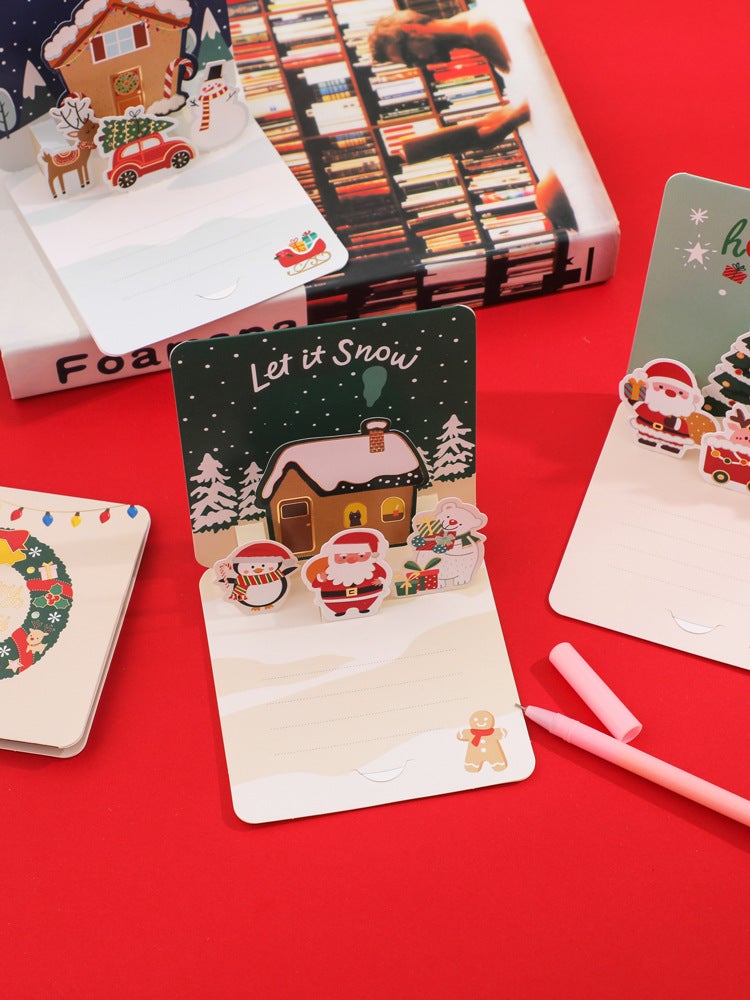 New 3D Christmas Greeting Card Gift Box Mini Creative Cartoon Children'S Thank You Blessing Small Card - Image 2