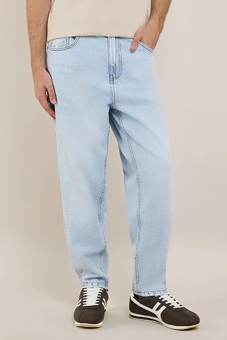 أر أند بي Faded Relaxed Fit Jeans with Button Closure