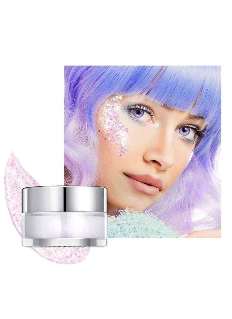 SYOSI - 3 Pack Body Glitter Gel for Face Hair and Lip Makeup Long Lasting Safe and Easy to Use Waterproof Color Changing Sparkling Liquid Sequins for Music Festivals Parties Women's Gift Tricolor - Image 1