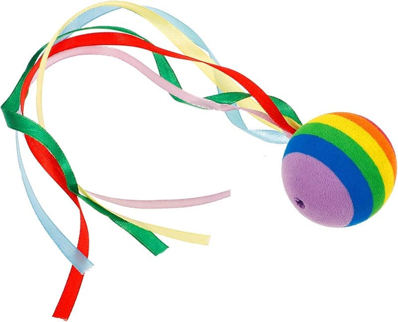 كرة هوائي سيارة كرة قوس قزح مع شريط مقاوم للبهتان للزينة الخارجية - Image 1