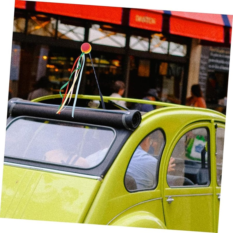 كرة هوائي سيارة كرة قوس قزح مع شريط مقاوم للبهتان للزينة الخارجية - Image 5